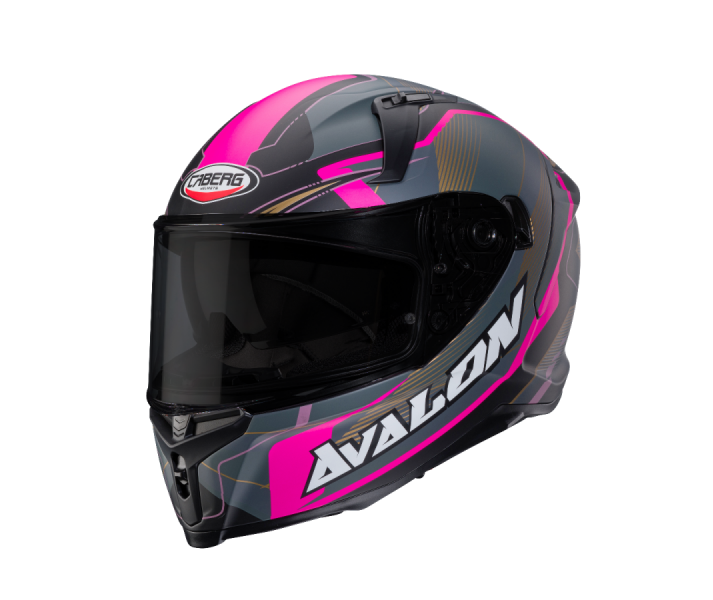 Casco Caberg Avalon X Optic Negro Gris Mate Fucsia |C2QI60L9|