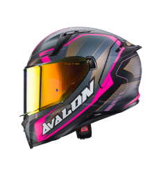 Casco Caberg Avalon X Optic Negro Gris Mate Fucsia |C2QI60L9|