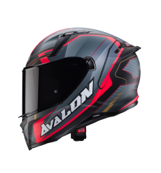 Casco Caberg Avalon X Optic Negro Gris Mate Rojo |C2QI60L7|