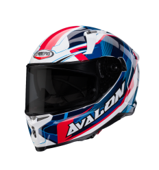 Casco Caberg Avalon X Optic Blanco Azul Rojo |C2QI60D6|