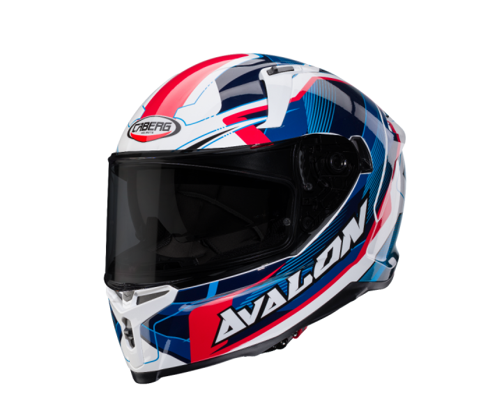 Casco Caberg Avalon X Optic Blanco Azul Rojo |C2QI60D6|