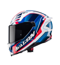 Casco Caberg Avalon X Optic Blanco Azul Rojo |C2QI60D6|