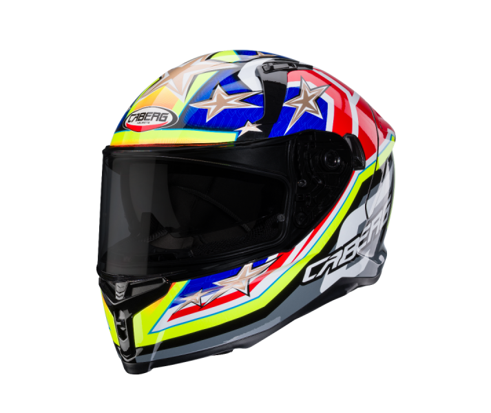 Casco Caberg Avalon X Track Negro Amarillo Rojo Azul |C2QH60J9|