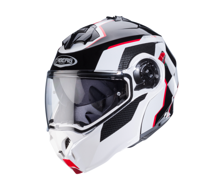 Casco Caberg Duke Evo Move Negro Blanco Rojo |C0KB60M3|