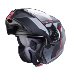 Casco Caberg Duke Evo Move Mate Gun Metal Negro Rojo |C0KB60L2|