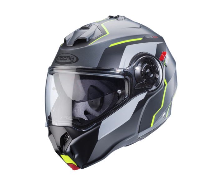 Casco Caberg Duke Evo Move Mate Gun Metal Negro Amarillo Fluor |C0KB60L1|