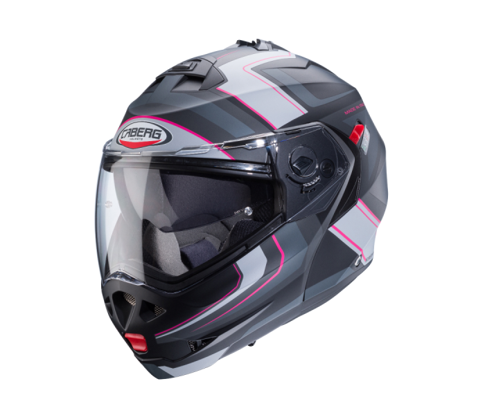 Casco Caberg Duke X Tour Negro Mate Fucsia Antracita Plata |C0IL60G5|