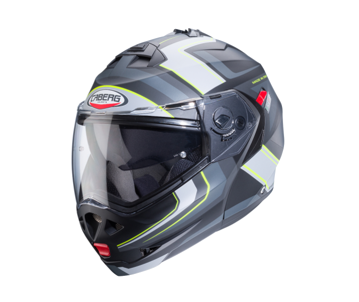 Casco Caberg Duke X Tour Negro Mate Amarillo Fluor Antracita Plata |C0IL60I5|