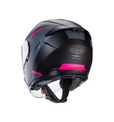 Casco Caberg Flyon II Boss Negro Gris Mate Fucsia |C4HF60L9|