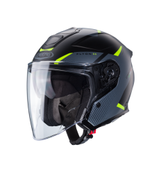 Casco Caberg Flyon II Boss Negro Gris Mate Amarillo Fluor |C4HF60L6|