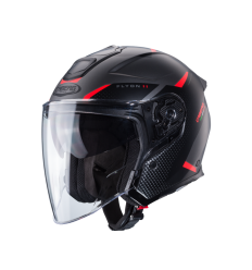 Casco Caberg Flyon II Boss Gris Mate Rojo Negro |C4HF60M8|