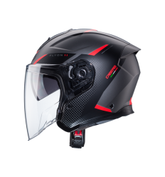 Casco Caberg Flyon II Boss Gris Mate Rojo Negro |C4HF60M8|