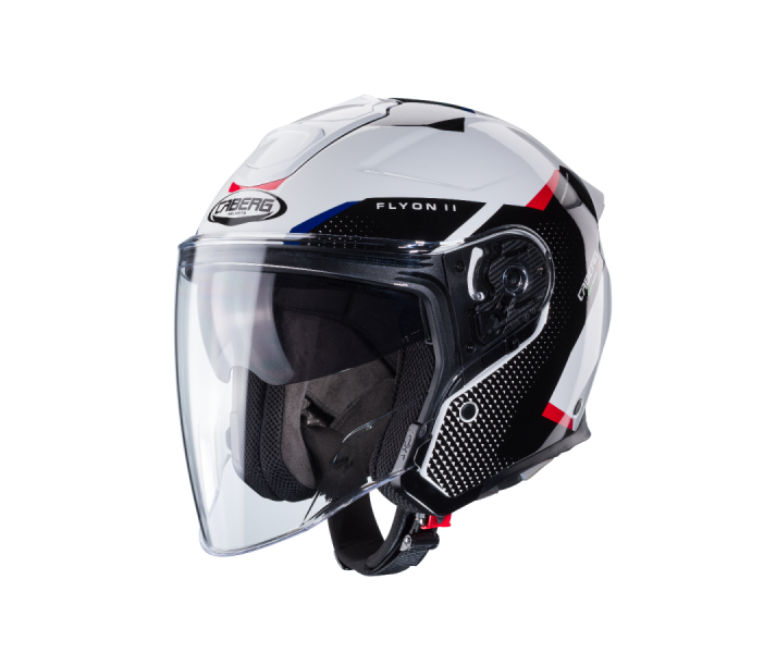 Casco Caberg Flyon II Boss Blanco Rojo Azul |C4HF60M6|