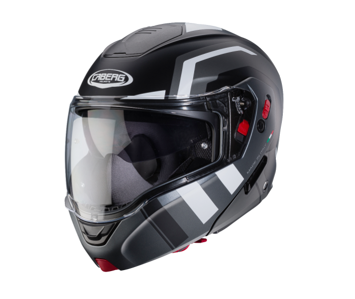 Casco Caberg Horus X Road Negro Mate Gun Metal Blanco |C0JD60M4|