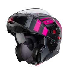 Casco Caberg Horus X Road Mate Gun Metal Negro Fucsia |C0JD60M1|