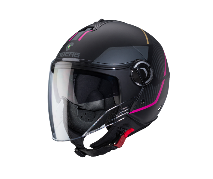 Casco Caberg Riviera V4X Geo Negro Mate Fucsia Antracita |C6HD60G5|