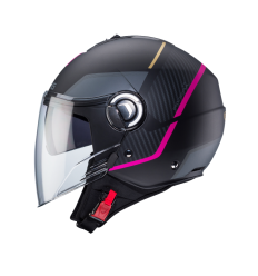 Casco Caberg Riviera V4X Geo Negro Mate Fucsia Antracita |C6HD60G5|