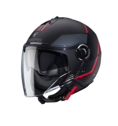 Casco Caberg Riviera V4X Geo Negro Mate Rojo Antracita |C6HD60K5|