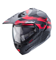 Casco Caberg Tourmax X Sarabe Mate Gun Metal Negro Rojo |C0FD60L2|