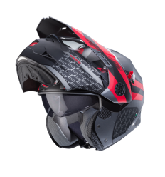 Casco Caberg Tourmax X Sarabe Mate Gun Metal Negro Rojo |C0FD60L2|