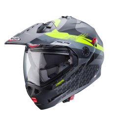 Casco Caberg Tourmax X Sarabe Mate Gun Metal Negro Amarillo Fluor |C0FD60L1|