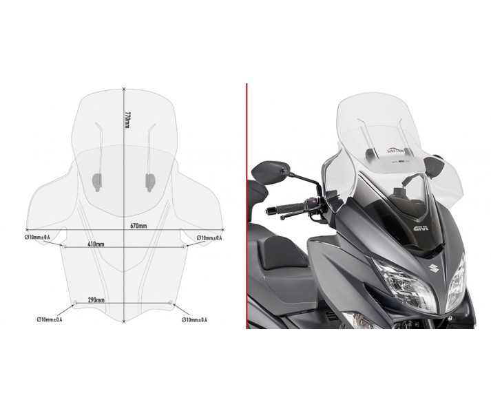 Parabrisas Givi Airflow P/Kitaosuzuki.Burgman.400.17