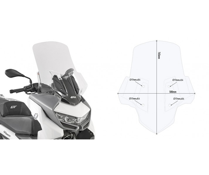 Parabrisas Givi P/Kita Bmw.Cgt.400.19