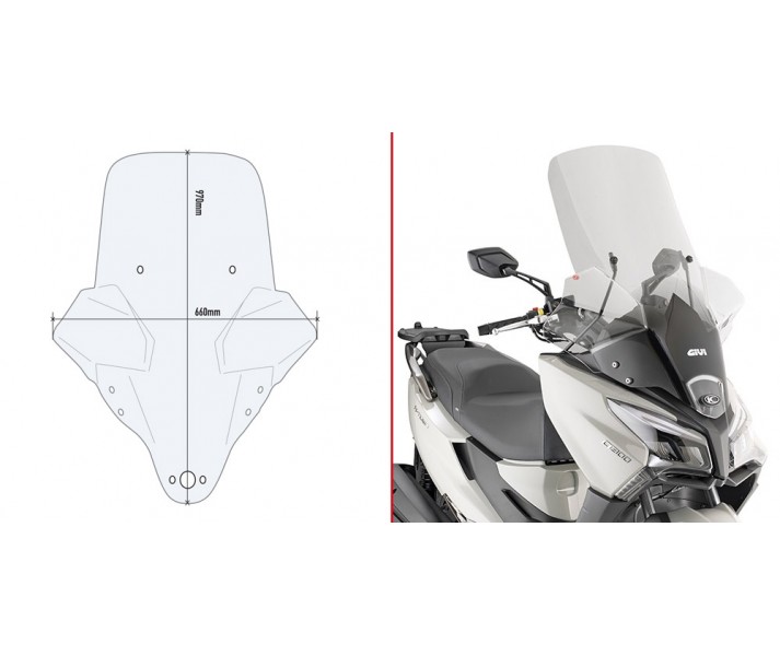 Parabrisas Givi P/Kita Kymco.Xtown.125-300.City.2020