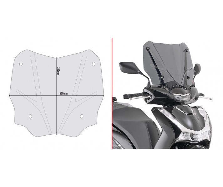 Parabrisas Givi P/Kitao Honda.Sh.125-150.2020/350.2021