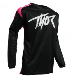 Camiseta Thor Mx Sector Link Negro Rosa |29105394|