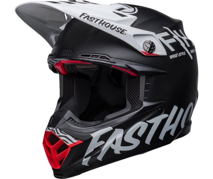 Casco Bell Moto-9s Flex Fasthouse Crew Mate Negro Blanco |8007489002|