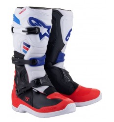 Botas Alpinestars Tech 3 Blanco Rojo Brillante Azul |2013018-2307|