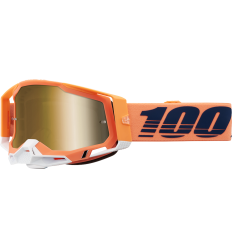 Máscara 100% Racecraft 2 Naranja Blanco Oro |26013264|