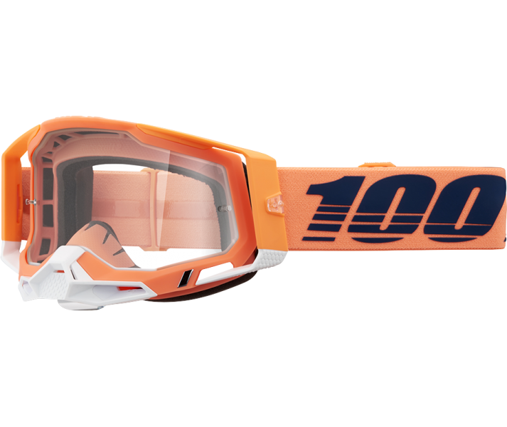 Máscara 100% Racecraft 2 Naranja Blanco |26013257|