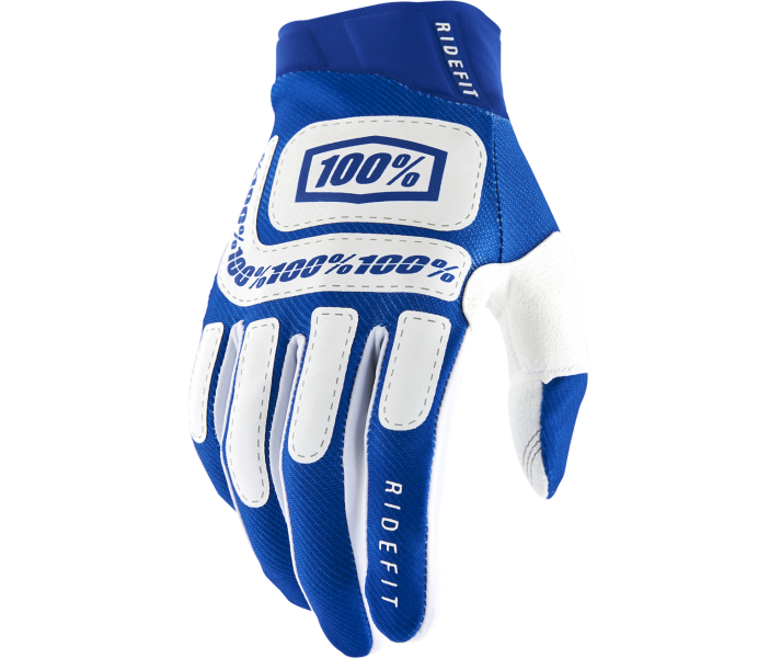 Guantes 100% Ridefit Bonita Blanco Azul |33307517|