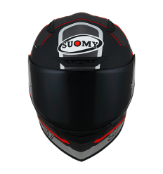 Casco Suomy Track-1 Ninety Seven Mate Gun Metal Rojo |K6T10002|