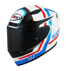 Casco Suomy Track-1 Ninety Seven Blanco Rojo |K6T10001|