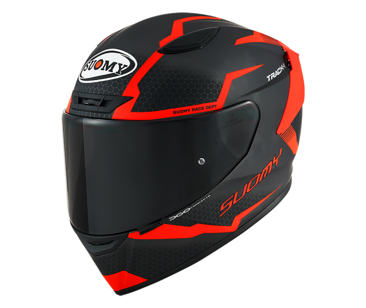 Casco Suomy Track-1 Reaction Antracita Mate Rojo |K6T10007|