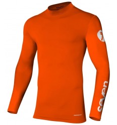 Camiseta Seven Zero Compressions Naranja Fluor |800767600|