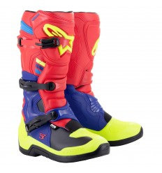 Botas Alpinestars Tech 3 Rojo Azul Amarillo |2013018-3375|