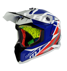 Casco Mt Falcon Thr A7 Azul Perla Brillo |11198700713|