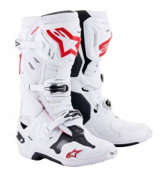 Botas Alpinestars Tech 10 Supervented Blanco Brillo Rojo |2010520-2230|