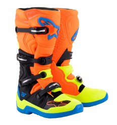 Botas Alpinestars Tech 5 Naranja Fluor Enamel Azul Amarillo Flour |2015015-4755|