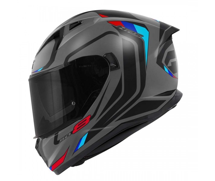 Casco Givi 50.8 Mach1 Gris Mate Negro Rojo |H508FMHGR|