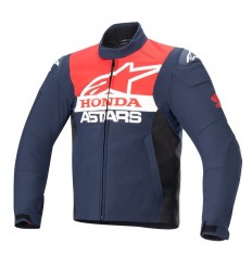 Chaqueta Alpinestars Honda Smx Wa Waterproof Softshell Azul Rojo Negro Brillo