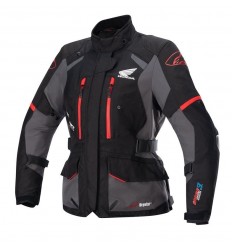 Chaqueta Alpinestars Honda Stella Andes V3 Drystar Negro Gris Rojo Brillo