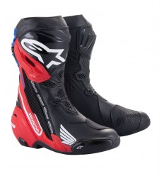 Botas Alpinestars Honda Supertech R Negro Brillo Rojo Azul |2220423-1317|