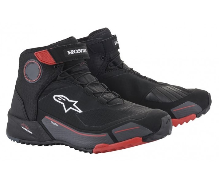 Zapatillas Alpinestars Honda Cr-X Drystar Riding Negro Rojo Gris |2611721-1031|