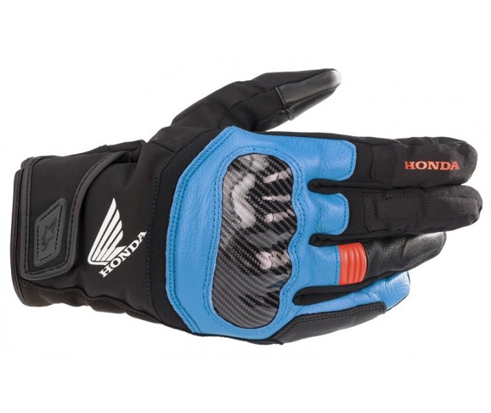 Guantes Alpinestars Honda Smx Z Drystar Negro Azul Brillo Rojo |3527321-1737|