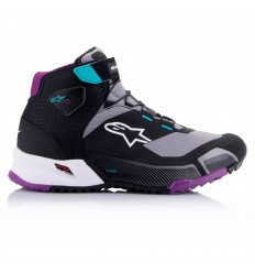 Zapatilla Alpinestars Mujer Cr-X Drystar Riding Negro Gris Verde Azulado